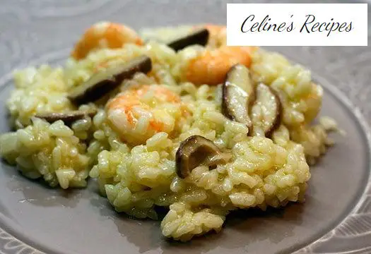 Risotto "Mare monte" with boletus edulis and prawns