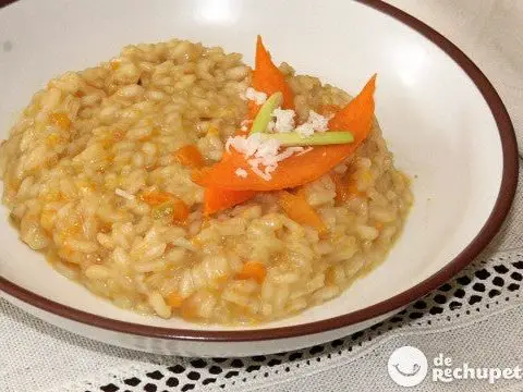 Pumpkin and goat cheese risotto