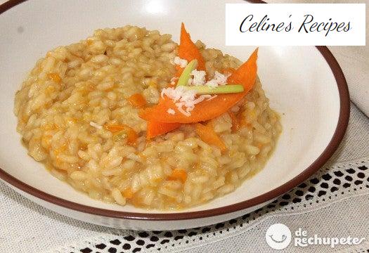Pumpkin and goat cheese risotto