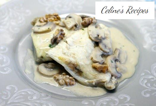 Turbot in sauce. Microwave recipe