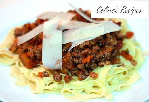 Bolognese sauce. Italian recipe