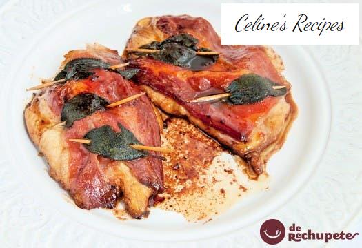 Chicken saltimbocca. Italian recipe