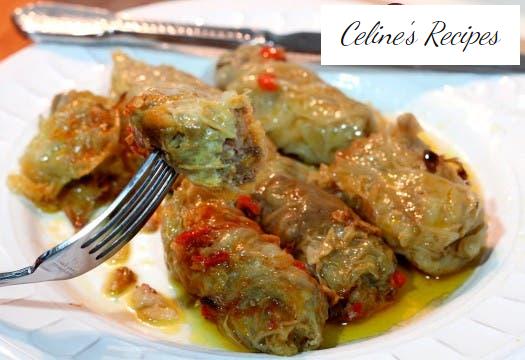 Sarmale or meat rolls with cabbage leaves. Romanian typical recipe