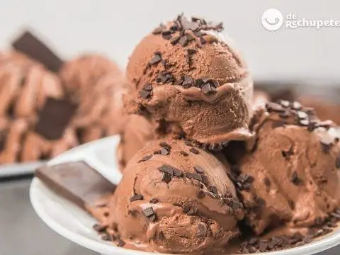 Homemade chocolate ice cream