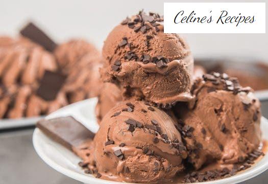 Homemade chocolate ice cream