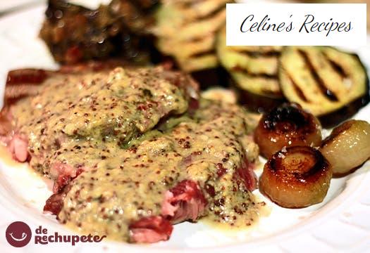 Beef tenderloins with Arzúa cheese sauce