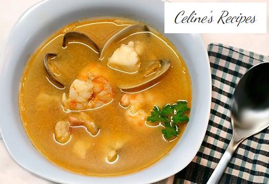 Soup of fish and seafood