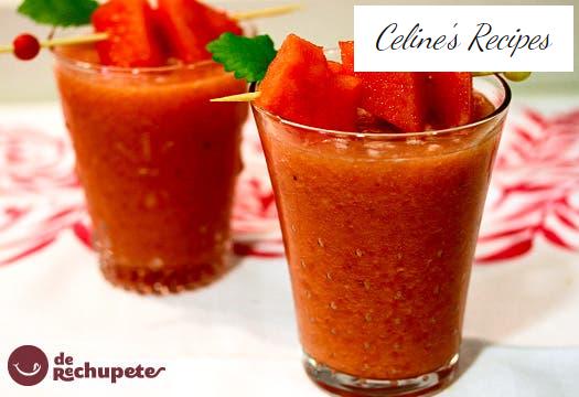 Watermelon sorbet and jasmine tea