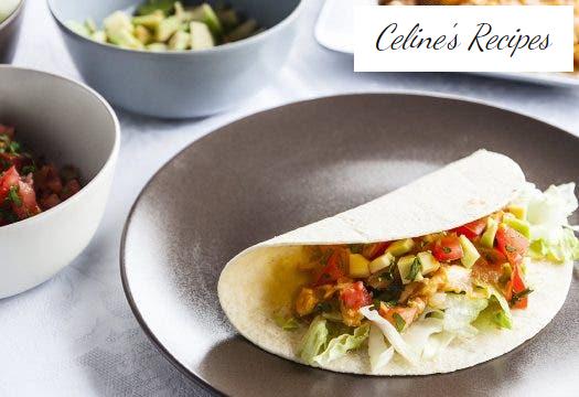 Mexican tacos with chicken tinga