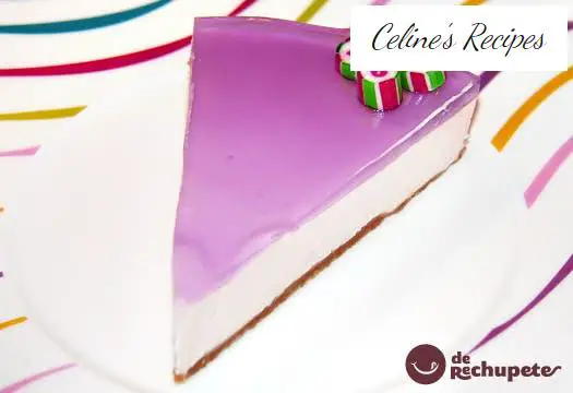 Cheesecake with Violet Topping