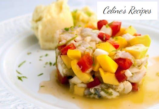 Monkfish tartar with mango