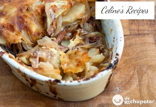 Tartiflette or French fries with cheese