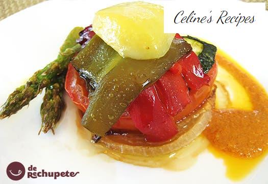 Timbale of roasted vegetables