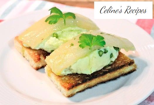Smoked cod toast