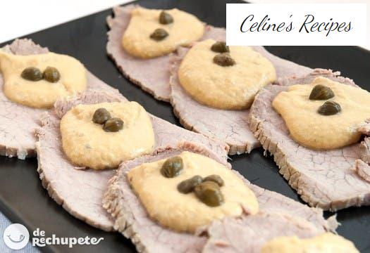 Vitello Tonnato. Italian flavored meat