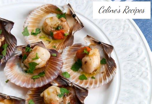 Grilled scallops
