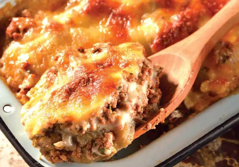 Greek Eggplant Lasagna with Ground Beef