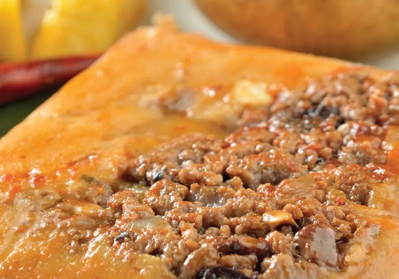 Delicious sweet mince tamale