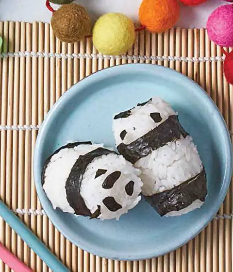 mini panda shaped sushi