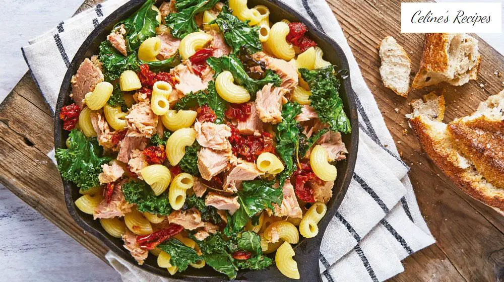 pasta salad with tuna and kale