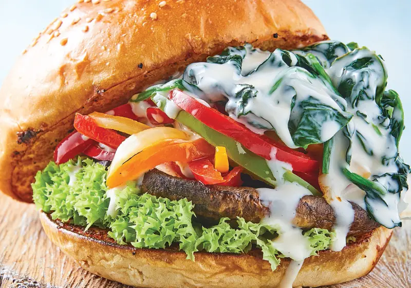Veggie burger recipe with portobello