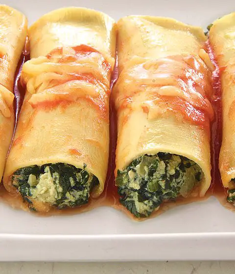 Spinach cannelloni with Ricotta