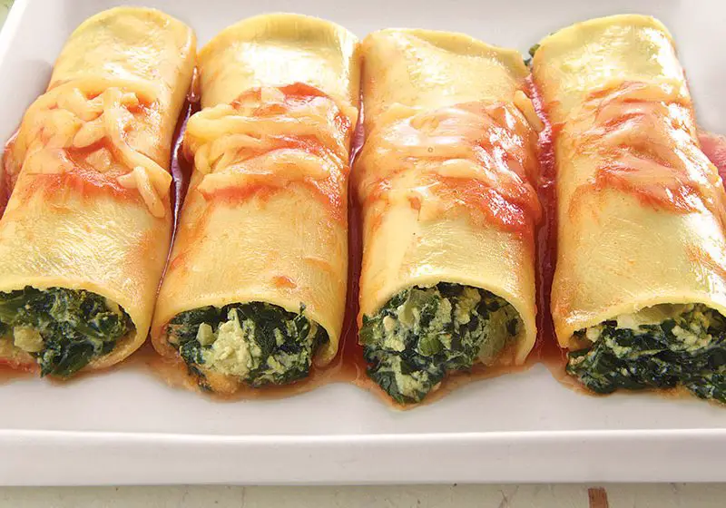 Spinach cannelloni with Ricotta