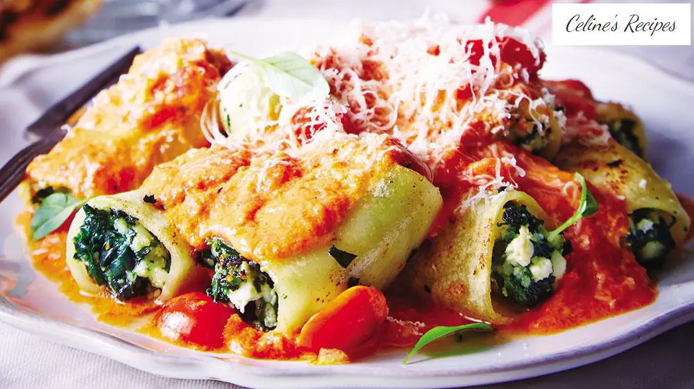 Cannelloni stuffed with cheese