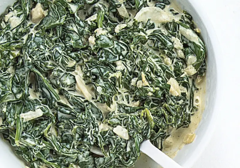 Exquisite creamy spinach