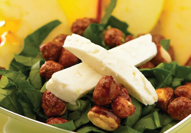 Spinach recipes: apple medallions