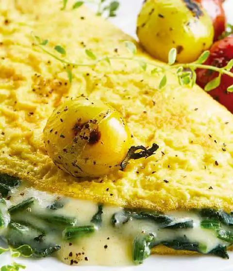 omelette-baked-with-spinach