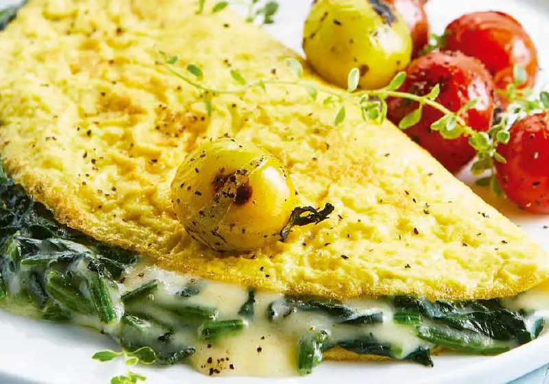 omelette-baked-with-spinach