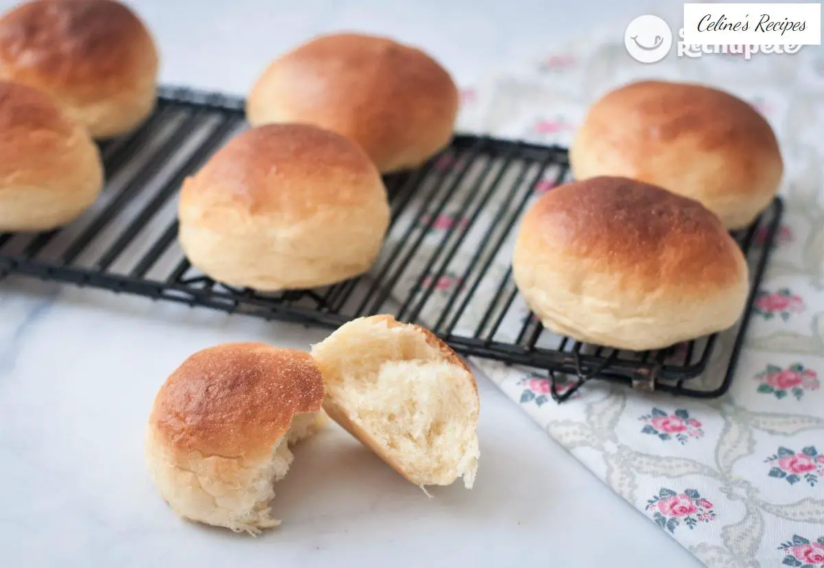 Soft and fluffy milk bread or rolls
