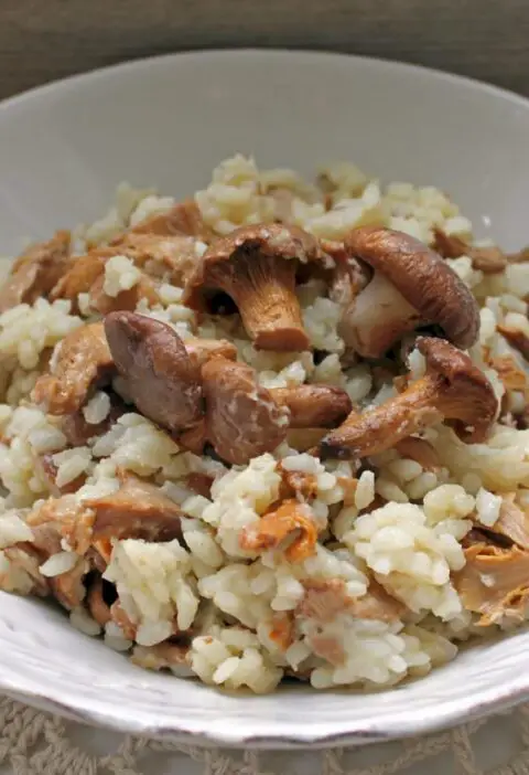 Rice with chanterelles