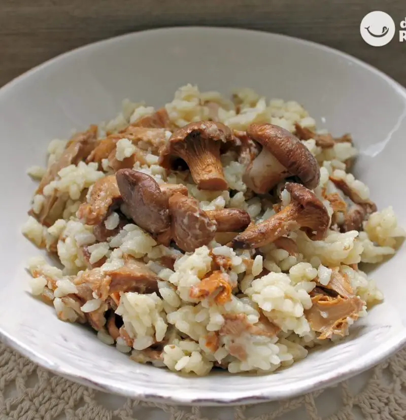 Rice with chanterelles