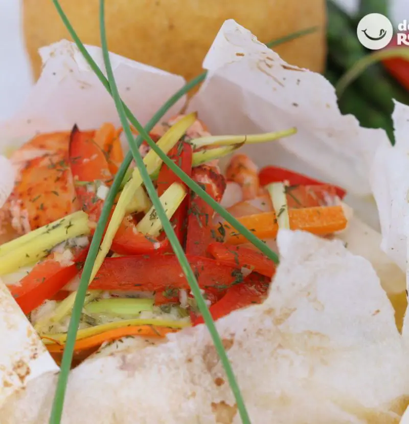 Cooking vegetables al papillote